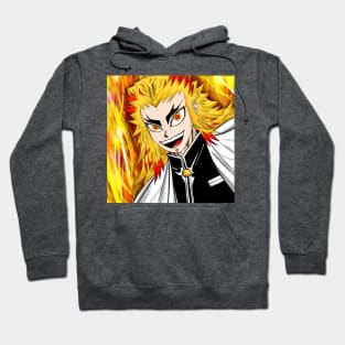 the rengoku the flame hashira in demon slayer Hoodie